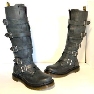 NEW WITHOUT TAGS DR MARTENS PHINA LEATHER KNEE HIGH BOOTS WMNS 7